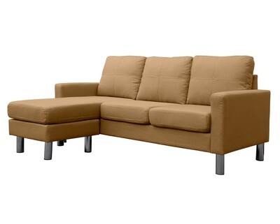 Flotti Zemira L-Shape Sofa (Light Blue, Light Grey, Brown, Orange, Dark Grey, Khaki)