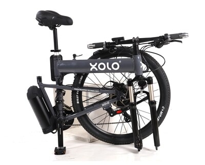 XOLO Folding Mountain E-Bikes (Seal Gray)