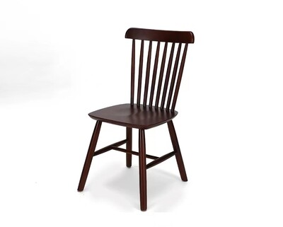 (Sale) Ofix Ali Solid Thailand Rubberwood Dining Chair (Teakwood) (Dents and Scratches)