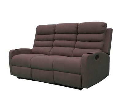 Flotti Enya Manual Recliner 3-Seater (Grey, Brown) Flotti Enya Manual Recliner 3-Seater (Grey, Brown)