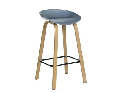 Ofix Harris Bar Chair (White+Wood, Dark Grey+Wood)