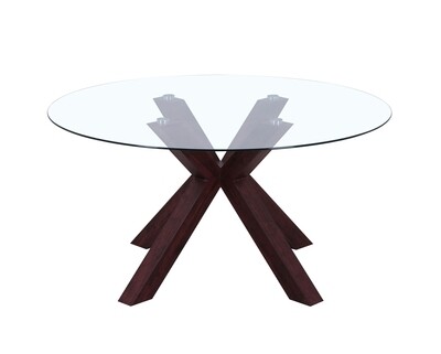Ofix Sevyn Dining Table Glass Top (120Diameter) Ofix Sevyn Dining Table Glass Top (120Diameter)
