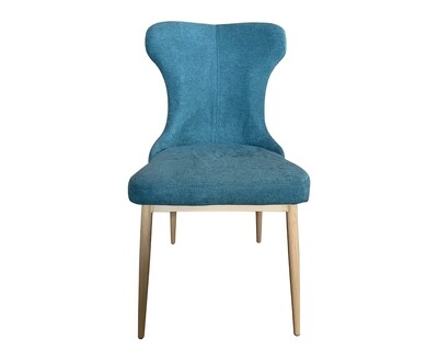 Ofix  Adah-A Dining Chair (Blue+Wood Grain)