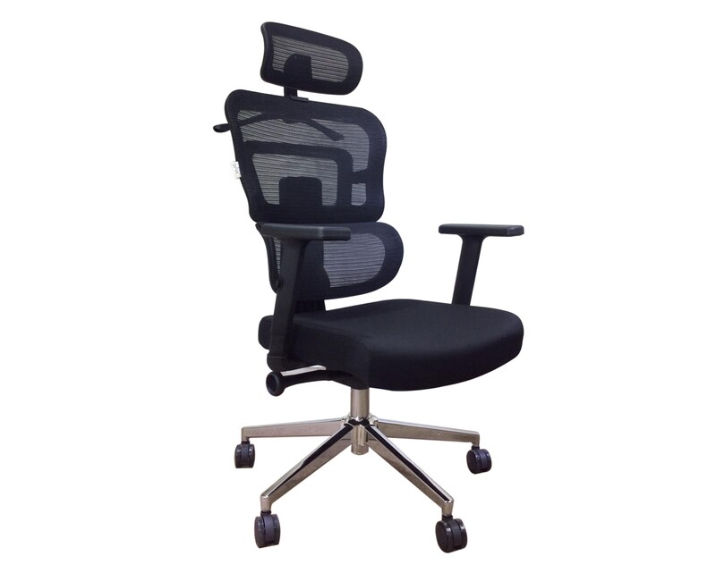 Ofix Korean-A22 High Back Mesh Chair (Black, Grey)