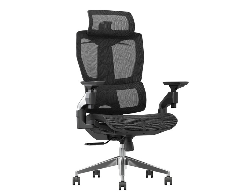 (Sale) XTM Korean-V1 XL Ergonomic Office Chair (4D Armrest) (Black) (Seat Mesh Torn)
