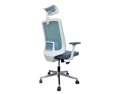 Ofix Deluxe-Z22 High Back Mesh Chair (Grey+Blue, Grey) Ofix Deluxe-Z22 High Back Mesh Chair (Grey+Blue, Grey)