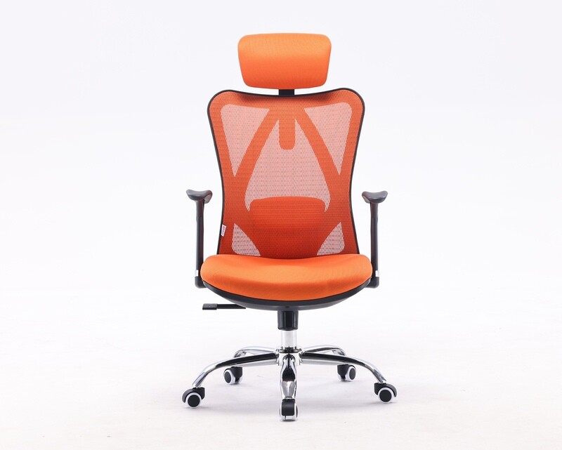 Sihoo M16 High Back Mesh Chair  (2D Lumbar Support)(Orange, Black) (2 Years Warranty)