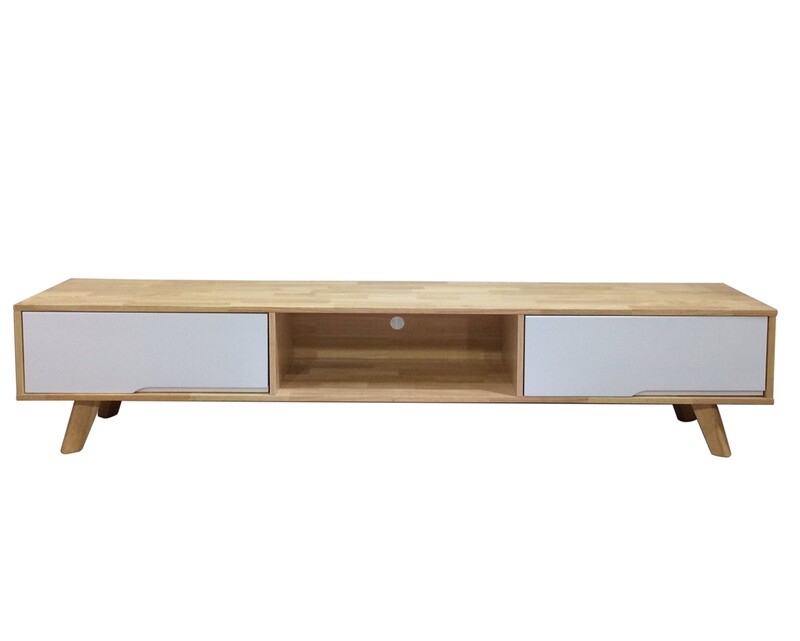 Ofix Oakley Solid Thailand Rubberwood TV Cabinet-180*30/120*30 Ofix Oakley Solid Thailand Rubberwood TV Cabinet-180*30/120*30