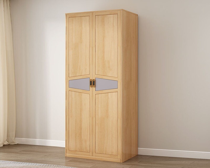 Ofix Meadow Solid Thailand Rubberwood 2-Door Wardrobe (85*60-Sliding Door)