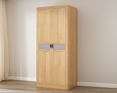 Ofix Meadow Solid Wood 2-Door Wardrobe (85*60-Sliding Door)