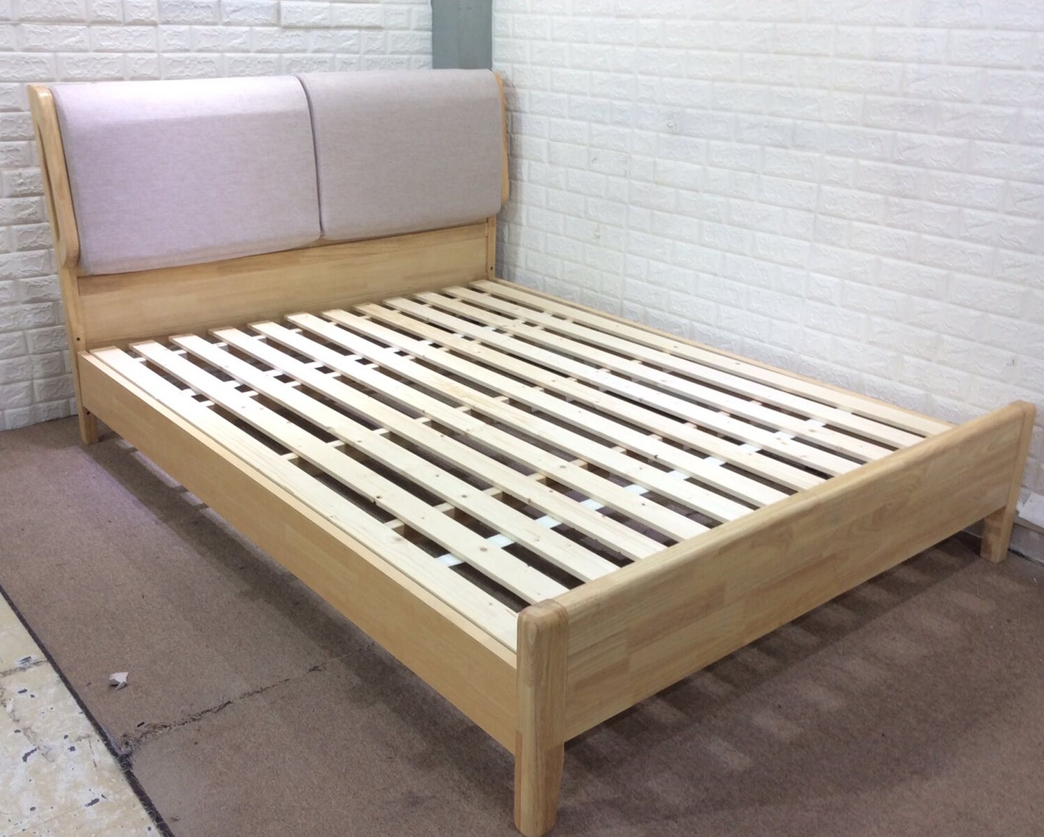 Flotti Stella Solid Thailand Rubberwood Bed Frame (King) (Side Drawers