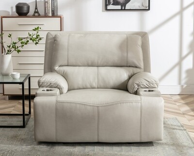 Flotti Fiora Oversized Wide Seat Manual Recliner (Beige, Grayish Black) Flotti Fiora Oversized Wide Seat Manual Recliner (Beige, Grayish Black)