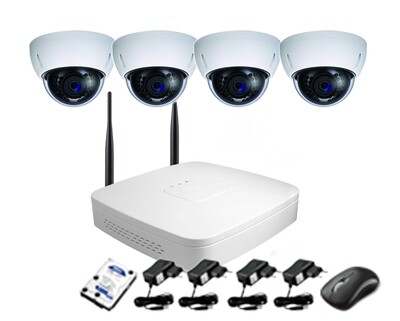 Qube Wireless NVR CCTV Kit 4ch 1080P Indoor Package 1
