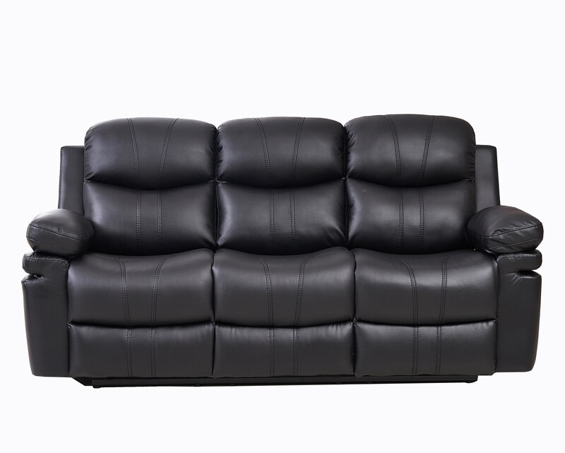 Flotti Amari 3-Seater Leather Gel (Manual Recliner/ Power Recliner) (Black, Brown)