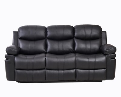 Flotti Amari 3-Seater Leather Gel (Manual Recliner/ Power Recliner) (Black, Brown)
