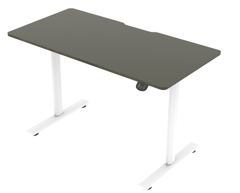 OFX Jabez 140 Gaming Electric Height Adjustable Single Motor Desk (140*60) (Light Brown, White, Black)