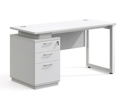 Ofix 211-OF (140x60) Desk (Teakwood, Wooden, White)