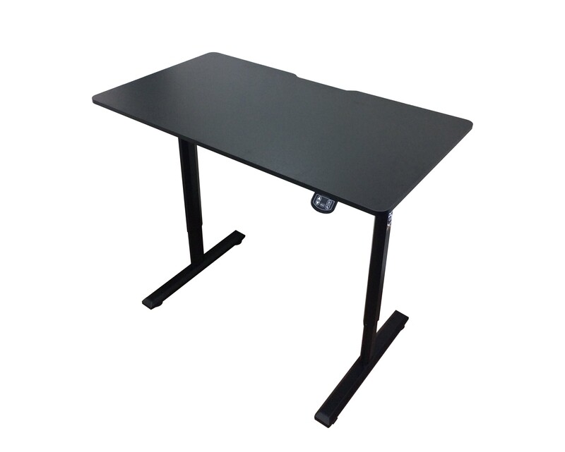 OFX Jabez 140 Gaming Electric Height Adjustable Single Motor Desk (140*60) (Light Brown, White, Black)