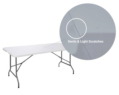 (Sale) Ofix 6FT Folding in Half Table (180*70*74) (White) (Dents & Scratches)