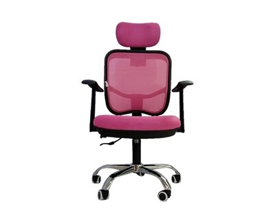 Ofix Deluxe-3 High Back Mesh Chair (Pink, Black, Grey) Ofix Deluxe-3 High Back Mesh Chair (Pink, Black, Grey)
