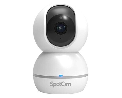 SpotCam Taiwan Eva 2 Wireless Home Security Camera, 1080p FHD, Indoor, Night Vision, Two-Way Talk, Motion & Sound Alert, PTZ Pan/Tilt, Automatic Human Tracking, w/ Free 24 Hour Cloud Recording Forever