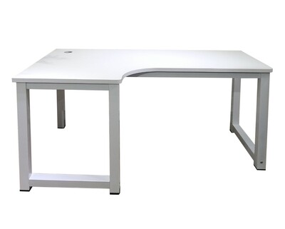 Ofix 701 Desk L-Shape Office Table (White, Maple)