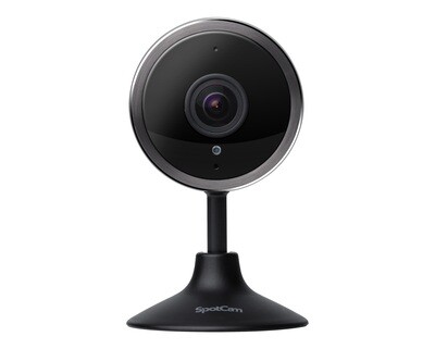 SpotCam Taiwan Pano 2 Wireless Home Security Camera 1080P, 5MP Image Sensor, 180-degree Panoramic View, Digital Zoom Tracking, Fall Detection, Alarm Siren, w/ Free 24 Hour Cloud Recording Forever