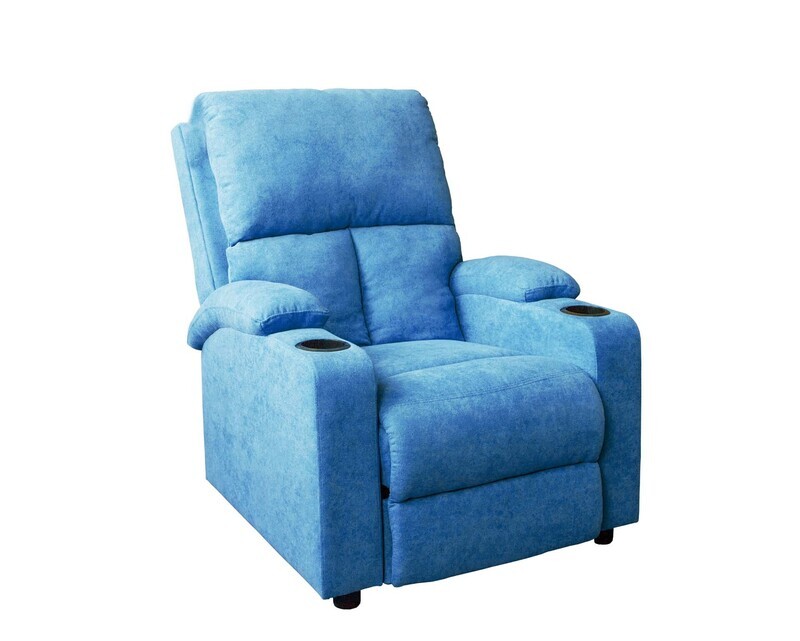 Flotti Omega Push Back Recliner with Cup Holder (Grey, Agean Teal, Brown, Beige, Black)