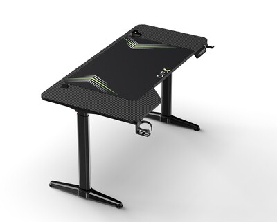 OFX HA-L1 L-Shape Gaming Electric Height Adjustable Single Motor Desk (140*74) (Black Fiber)