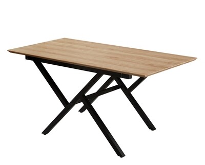 Ofix Moldova Dining Table (160*80) (4-6 Seater) (Wood+Black)