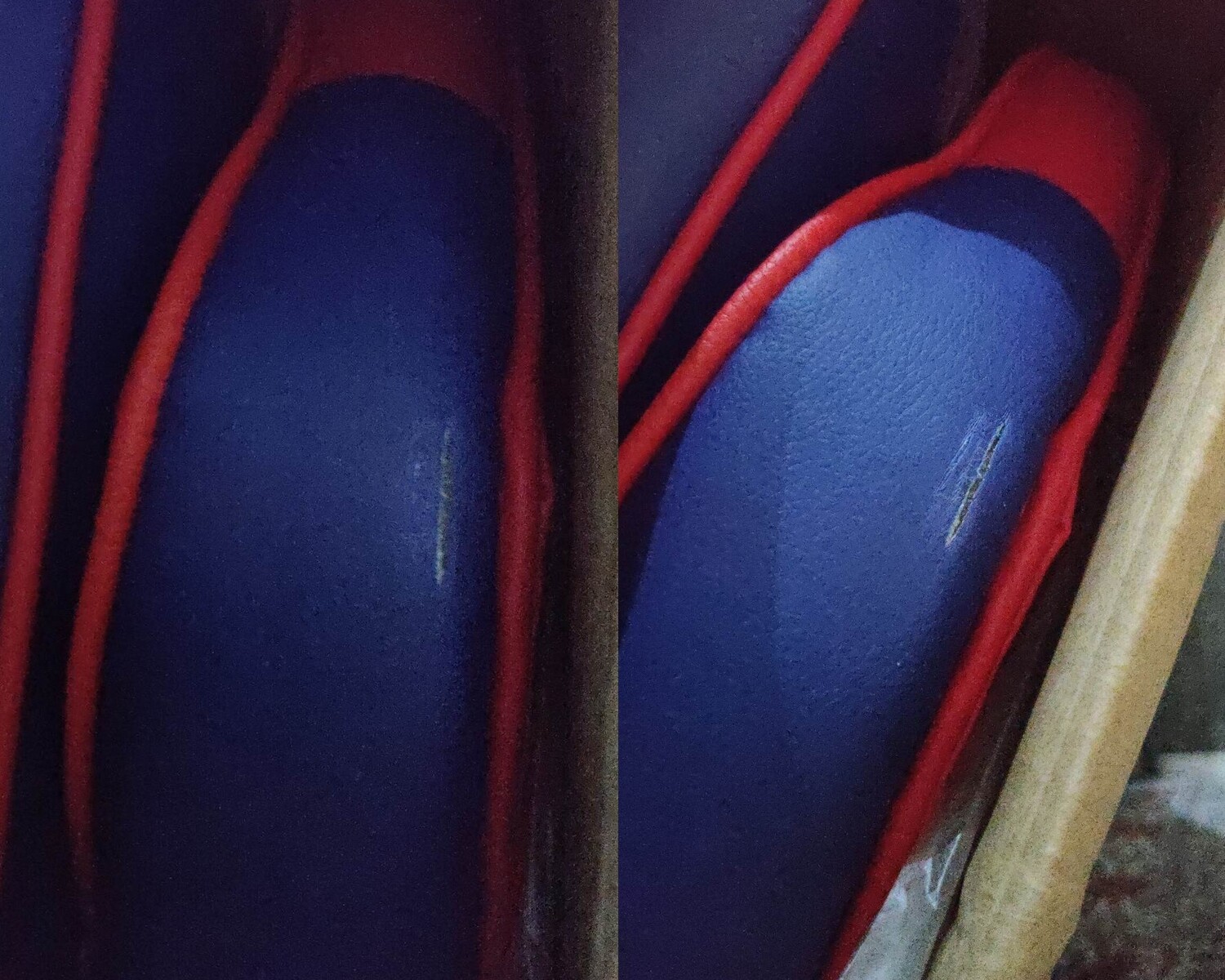 (Sale) OFX Koufax PU Gaming Chair (Blue+Red) (Backrest Leather Torn)