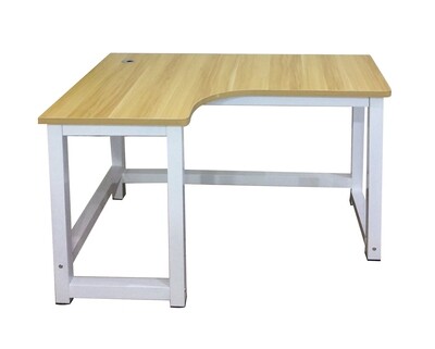 Ofix 701 Desk L-Shape Office Table (Maple, White)
