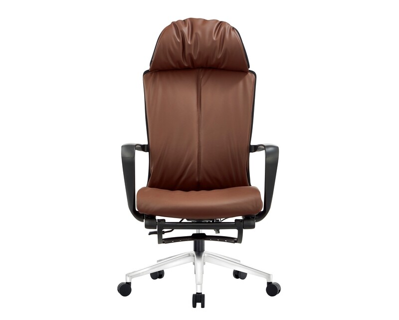 XTM Premium 13 PRO PU Bionic Spine Support Chair w/ Footrest (Aluminum Base) (Brown, Blue) (2 Years Warranty)