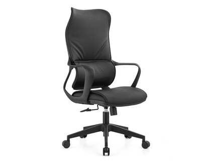 Ofix Premium-51 High Back PU Chair (Black, Grey)