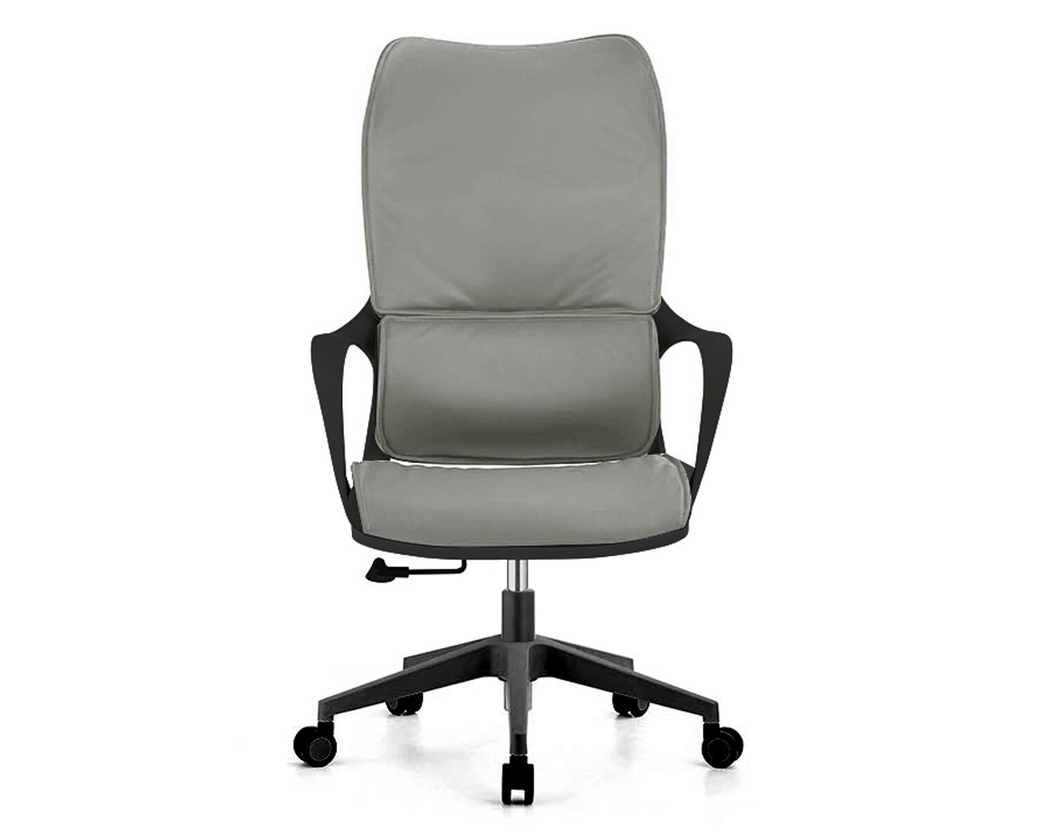 Ofix Premium-51 High Back PU Chair (Grey), Color: Premium 51 (Black Frame+Grey PU)