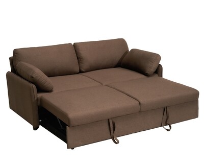 Flotti Serenity Sofa with Pull-Out Bed (Grey, Beige, Brown)