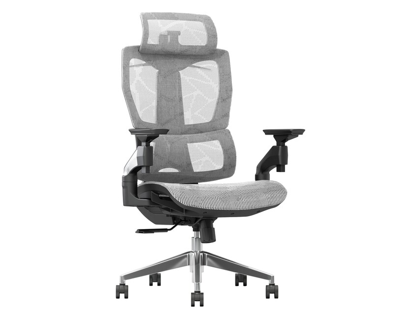 XTM Korean-V1 XL Ergonomic Office Chair (4D Armrest) (Grey, Black) (2 Years Warranty)