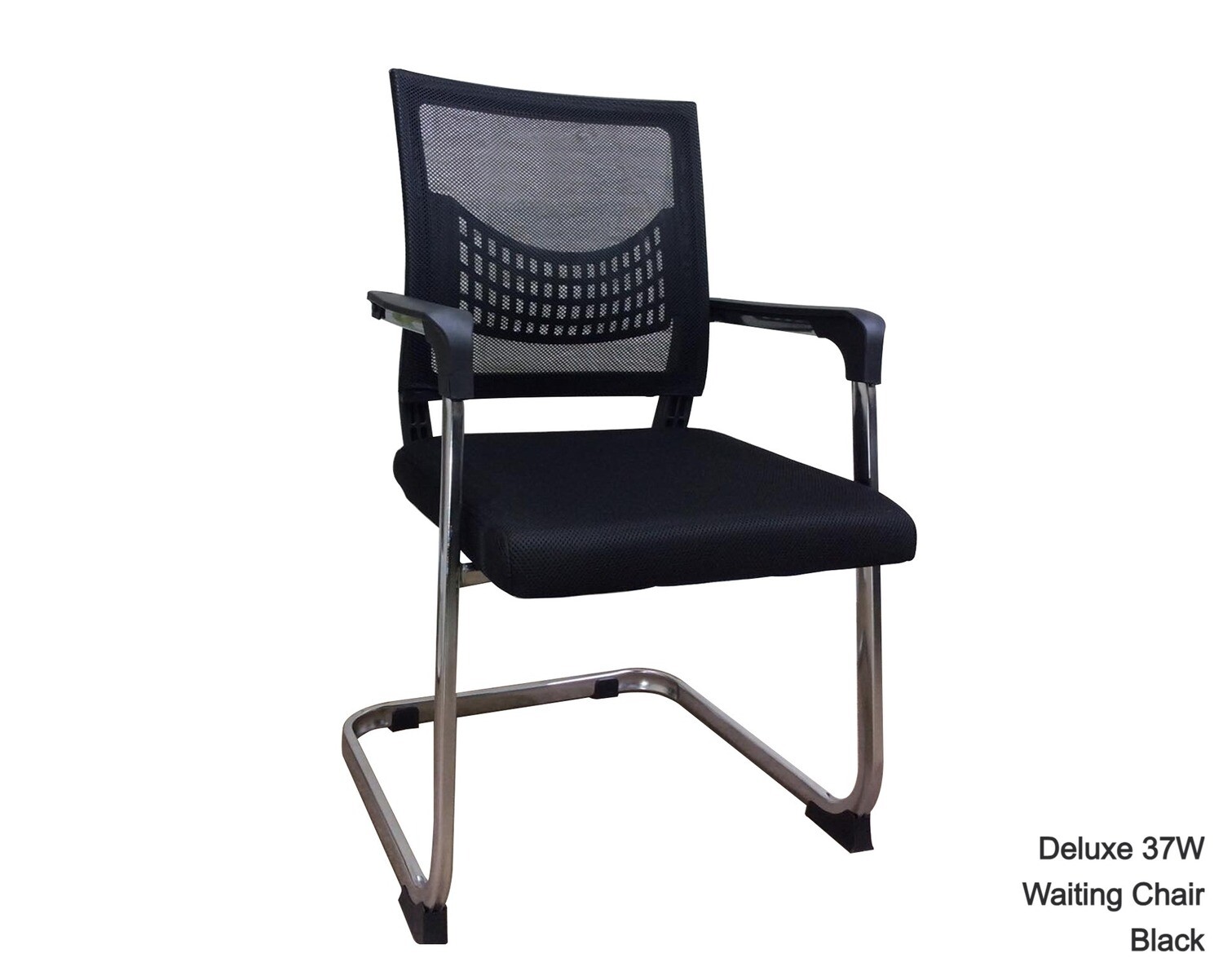Ofix Deluxe-37W Waiting Chair Mid Back Mesh (Black)