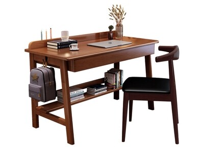 Ofix Jameca Solid Thailand Rubberwood Study Table + Dominic Solid Thailand Rubberwood Chair (Desk & Chair Set)