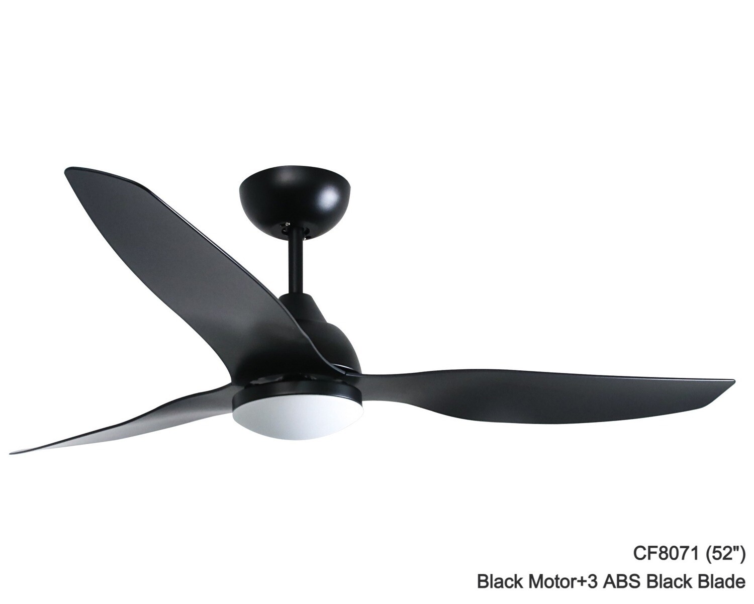 MYKE Ceiling Fan (52&quot;) (White, Black) (2 yrs Warranty), Color: CF8071 (52&quot;) Black Motor+3 ABS Black Blade