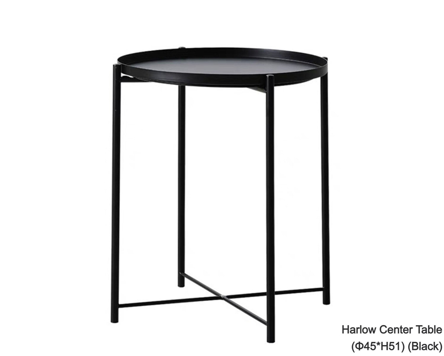 Ofix Harlow Center Table (45*51) (Black), Model No:: Harlow Center Table (Φ45*51) (Black)