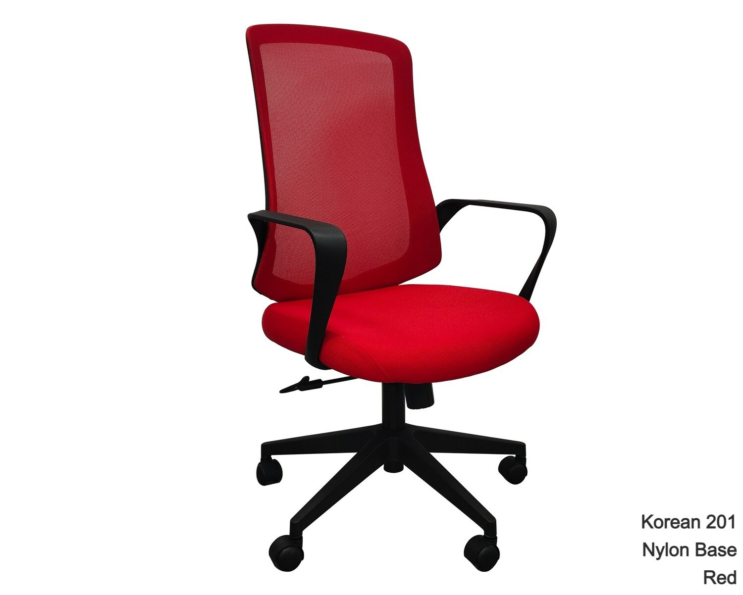 Ofix Korean 201 Mid Back Mesh Chair (Red, Blue+Grey, Black), Colors:: Korean 201 (Red)  (Best Seller-Limited Stock)