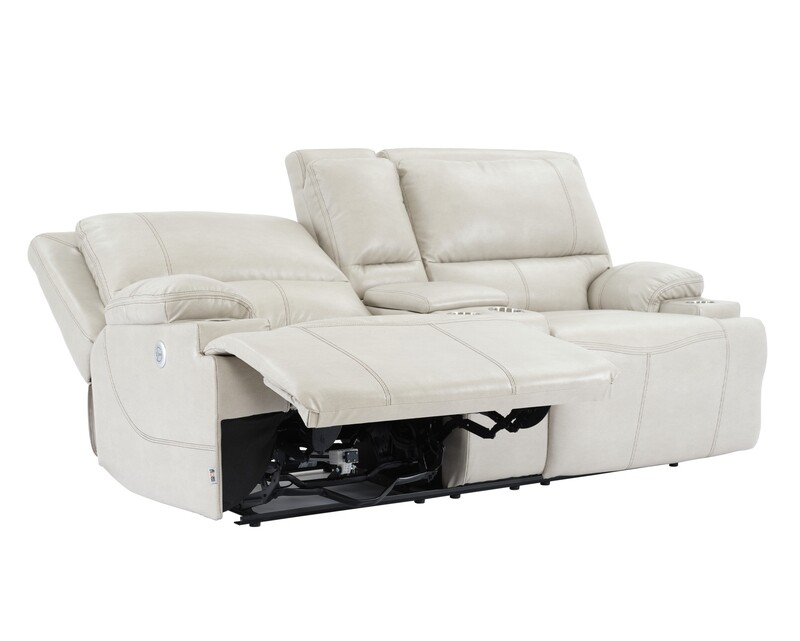 Flotti Fiora 2-Seater Oversized Wide Seat Power Recliner  with Cup Holder (Beige, Brown)