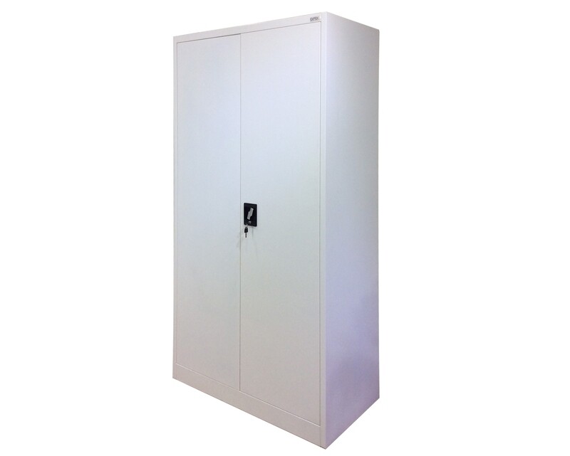 Ofix 2 Swing Door Clothes Steel Locker Cabinet (White), Model:: 2 Swing Door Clothes Locker Cabinet (WS-200) (White)