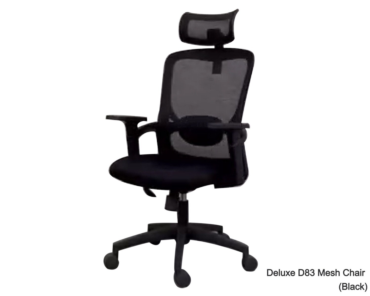 Ofix Deluxe D83 High Back Mesh Chair (Black)