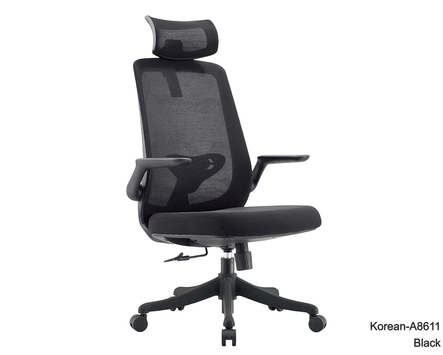 Ofix Korean-A8611 High Back Mesh Chair (Black), Color: Korean-A8611 Black
