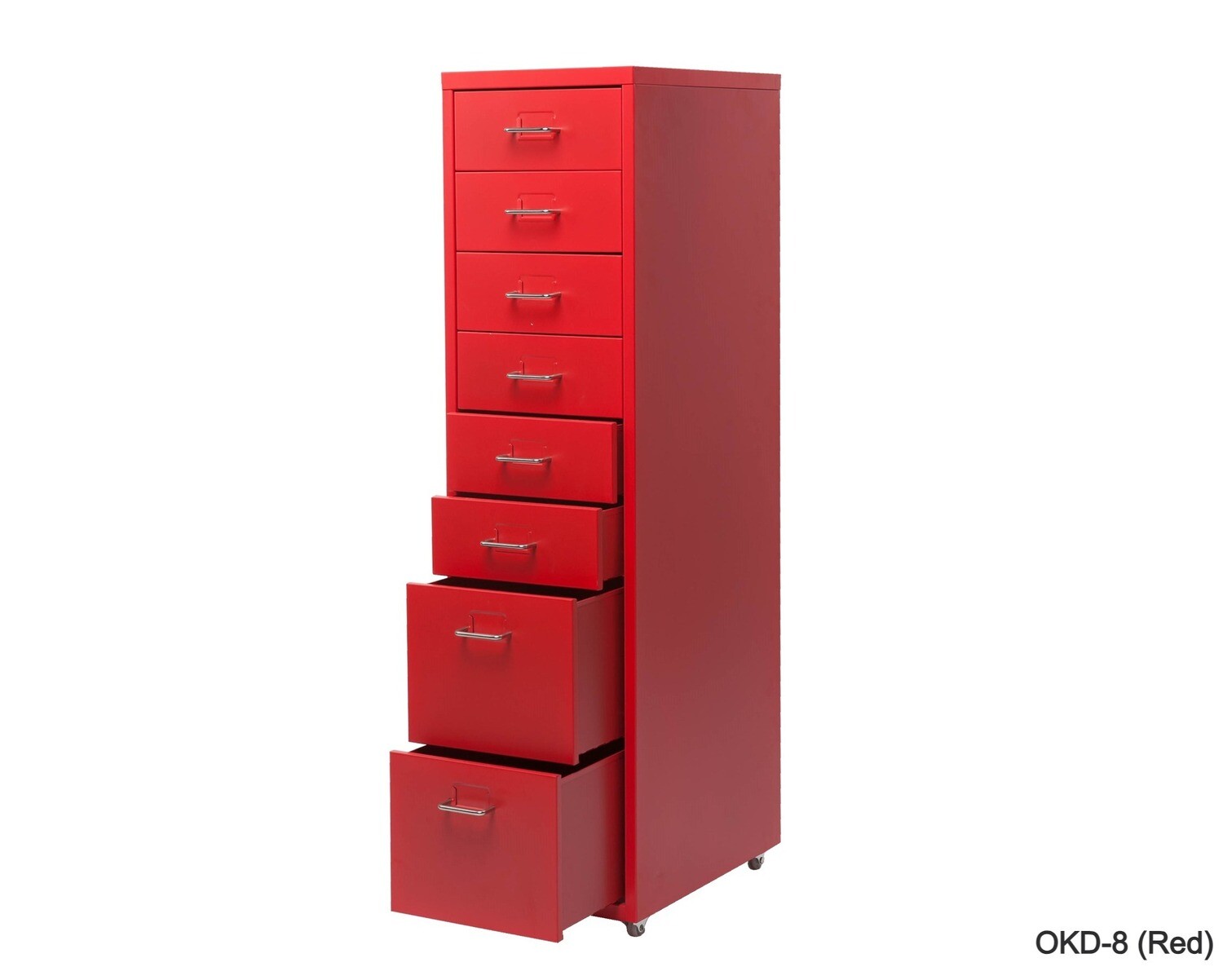 Ofix Metal 8-Drawer Steel Cabinet (Red, Pink), Color:: OKD-8 (Red) (Best Seller-Limited Stock)