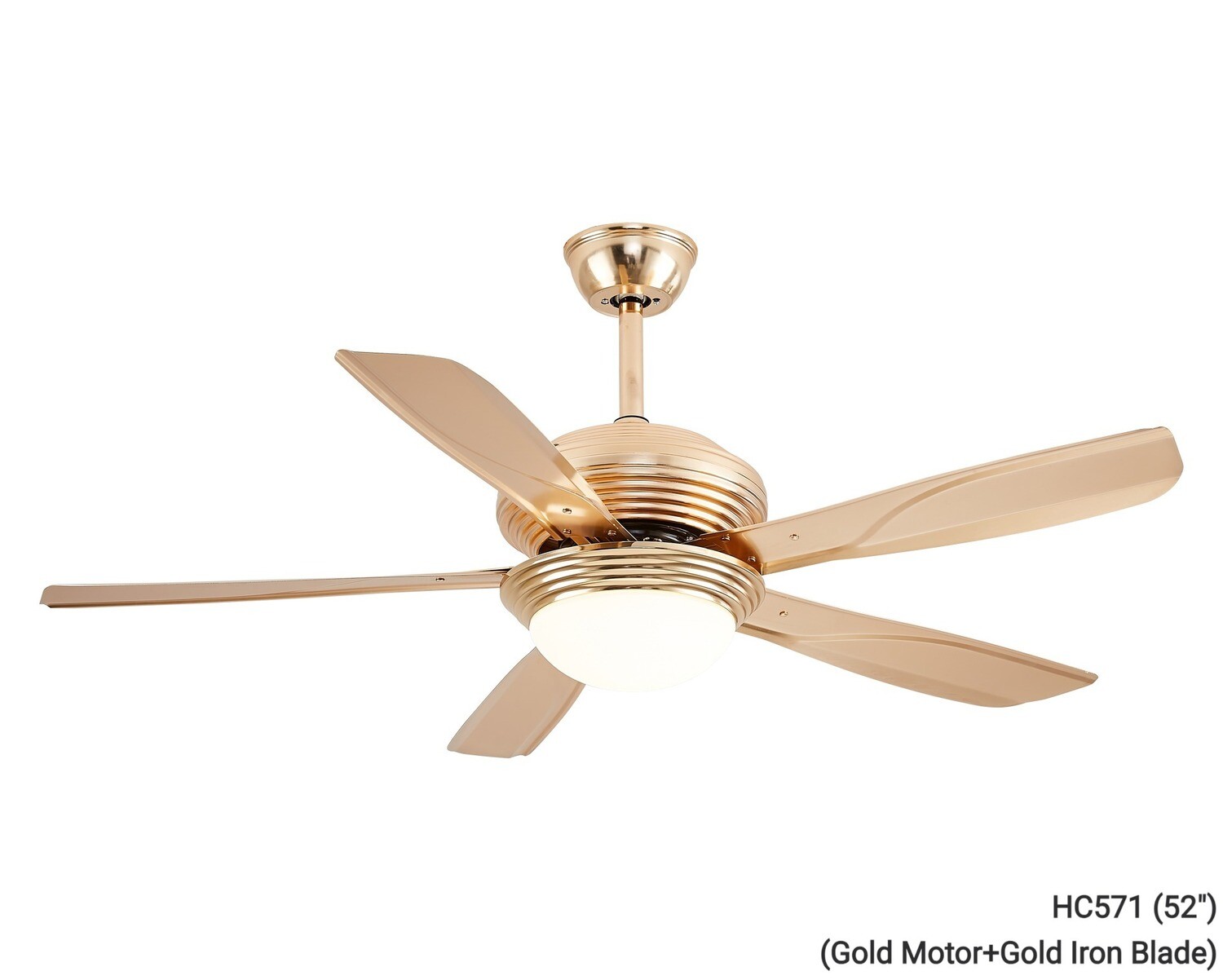 MYKE Ceiling Fan (52&quot;) (Gold) (2 yrs Warranty), Model/ Color: HC571 (52&quot;) (Gold Motor+Gold Iron Blade)