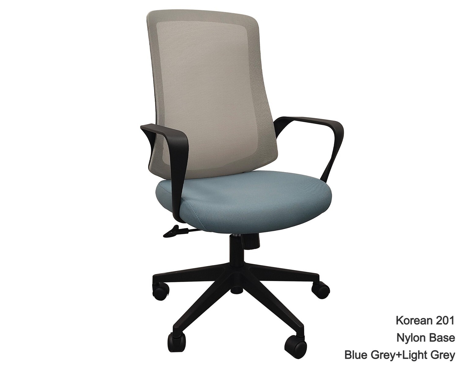 Ofix Korean 201 Mid Back Mesh Chair (Red, Blue+Grey), Colors:: Korean 201 (Blue+Grey)  (Best Seller-Limited Stock)