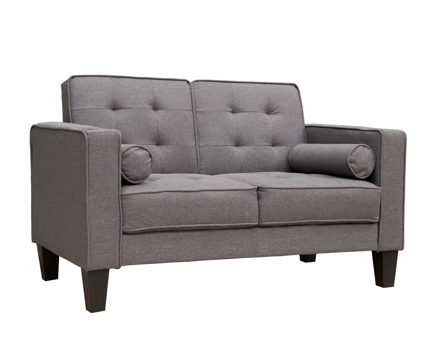 Flotti Mallory Loveseat 2-Seater Sofa w/ Cupholder (Grey, Black)